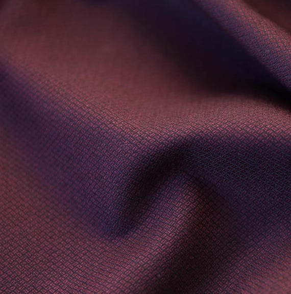 Jacquard Wool fabric by the yard