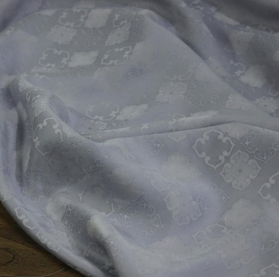 Jacquard cupra cupro fabric by the yard