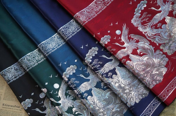 Crane Jacquard brocade fabric by the yard