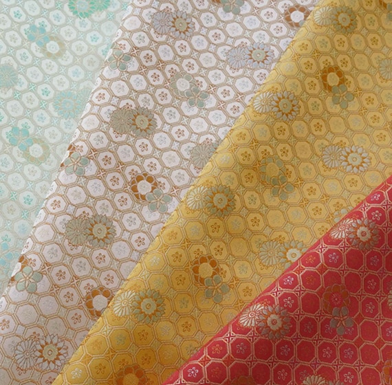 Jacquard brocade fabric by the yard