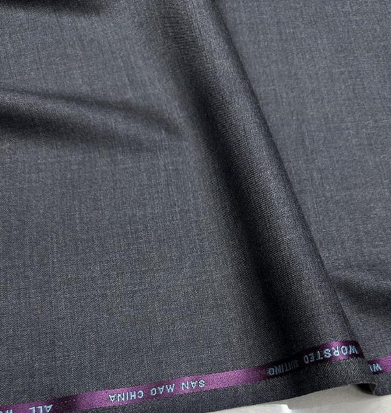 Worsted Wool fabric by the yard