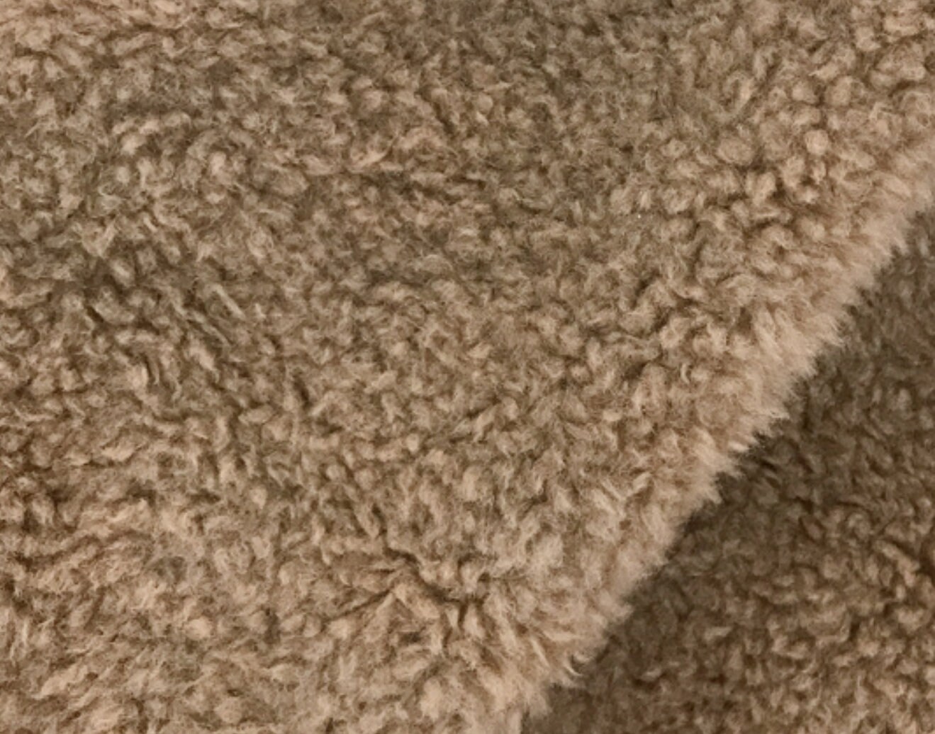 Brown Fused Lambswool fabric by the yard