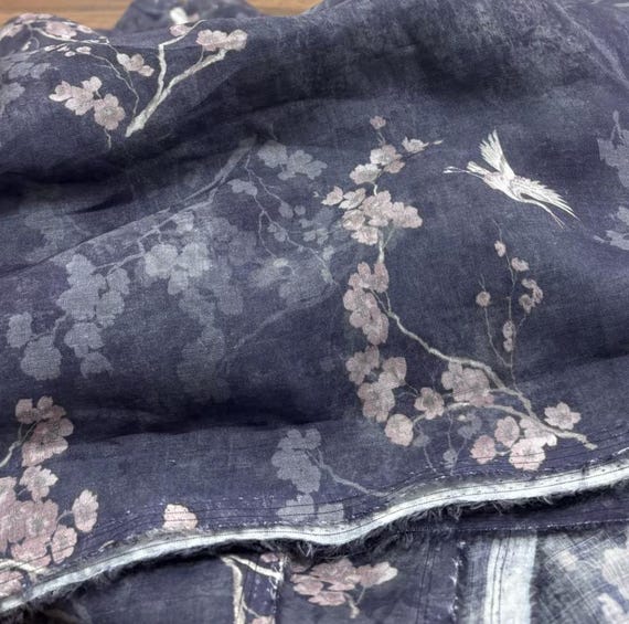 Print ramie fabric by the yard