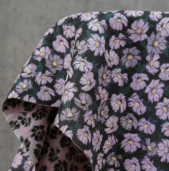 Jacquard brocade fabric by the yard