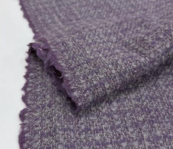 Tweed wool fabric by the yard
