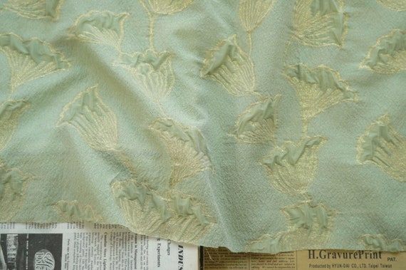 Jacquard brocade fabric by the yard