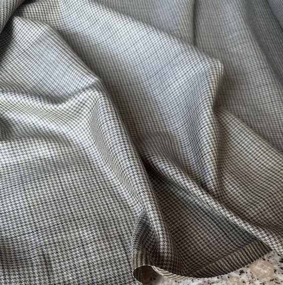 Tussah Silk wool worsted fabric by the yard