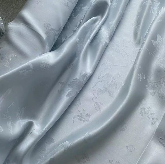 Multi Color Options Jacquard silk fabric by the yard