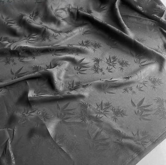 Jacquard Gambiered silk fabric by the yard