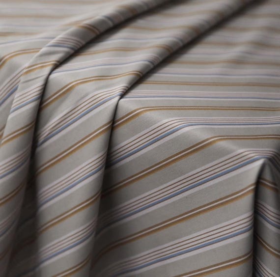 Striped Worsted Wool fabric by the yard
