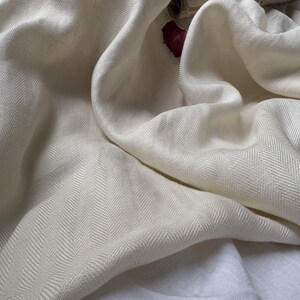 Herringbone linen fabric by the yard