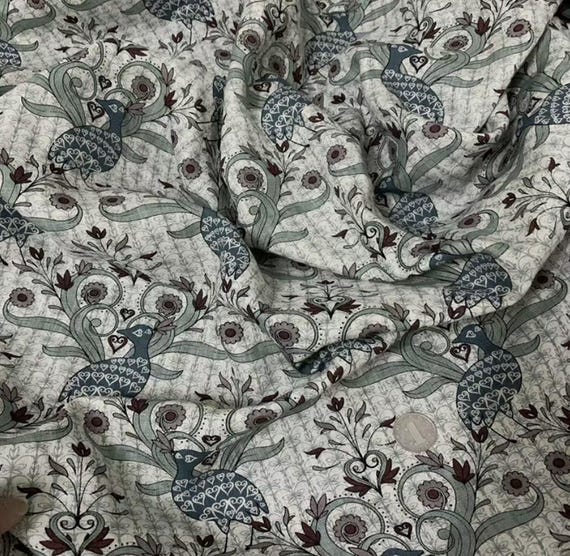 Print Linen fabric by the yard