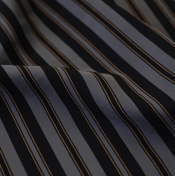 Striped Silk cotton fabric by the yard