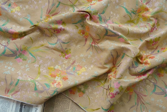 Jacquard brocade fabric by the yard