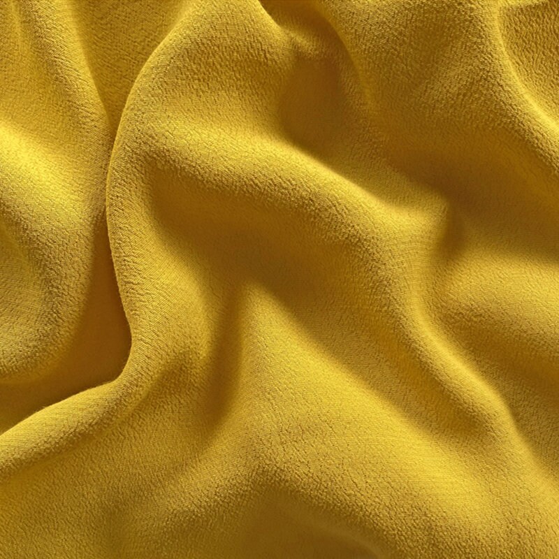 Yellow viscose fabric by the yard Etsy