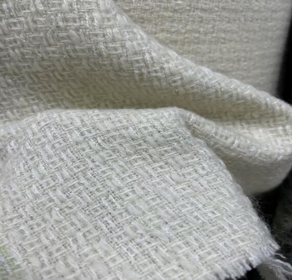 Tweed wool fabric by the yard