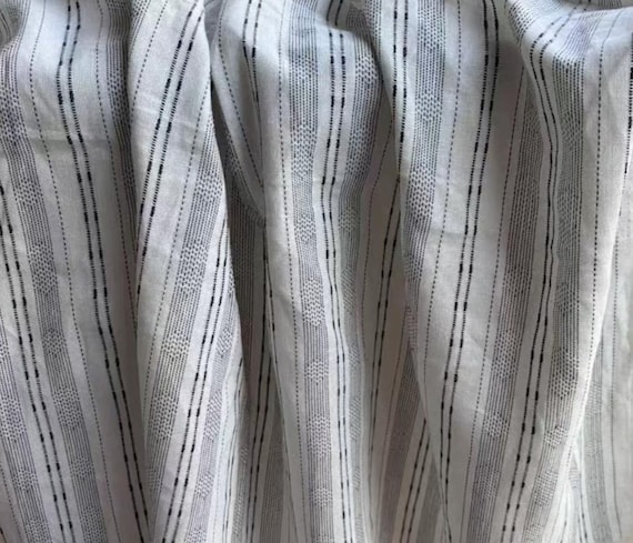 Jacquard Striped Linen fabric by the yard