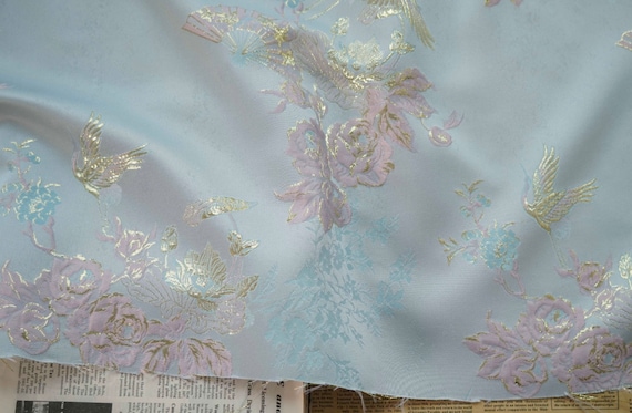 Crane Jacquard brocade fabric by the yard