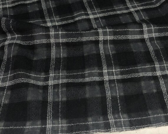 Light Weight Plaid Wool fabric by the yard