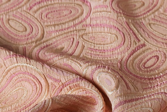 Jacquard brocade fabric by the yard