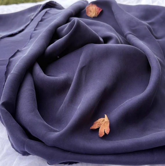 Sand washed cupro fabric by the yard