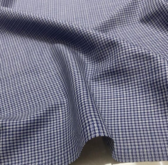 Houndstooth worsted wool fabric by the yard