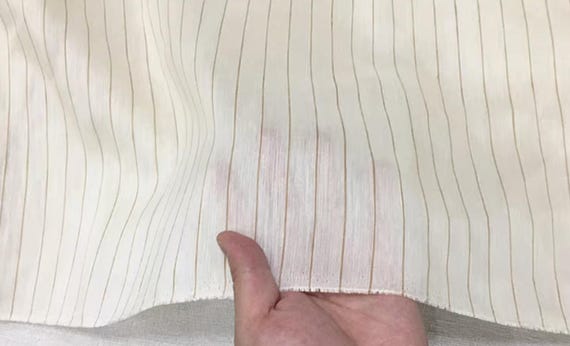 Striped Silk linen fabric by the yard