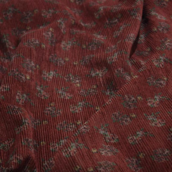 Print corduroy cotton fabric by the yard