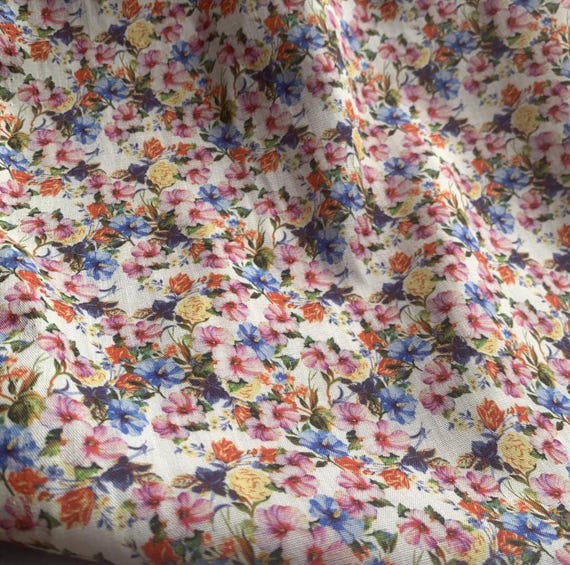 Print Linen fabric by the yard