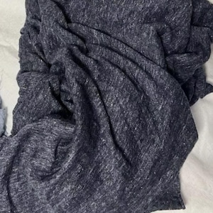 Yarn dyed Knit linen jersey fabric by the yard