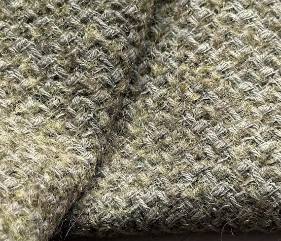 Tweed wool fabric by the yard