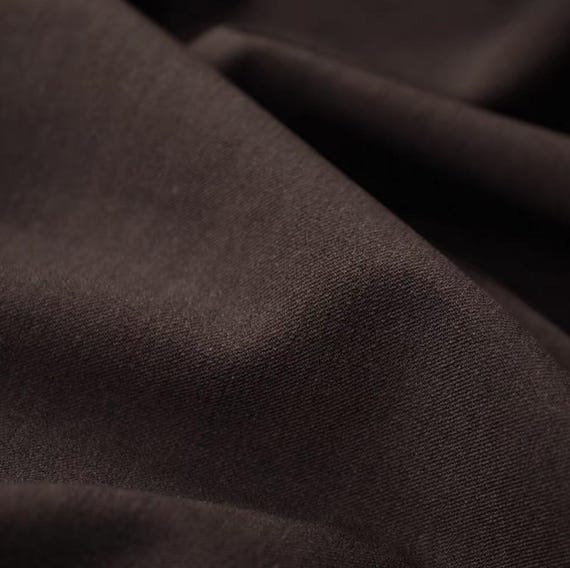 Coffee Worsted Wool fabric by the yard SUITING Fabric