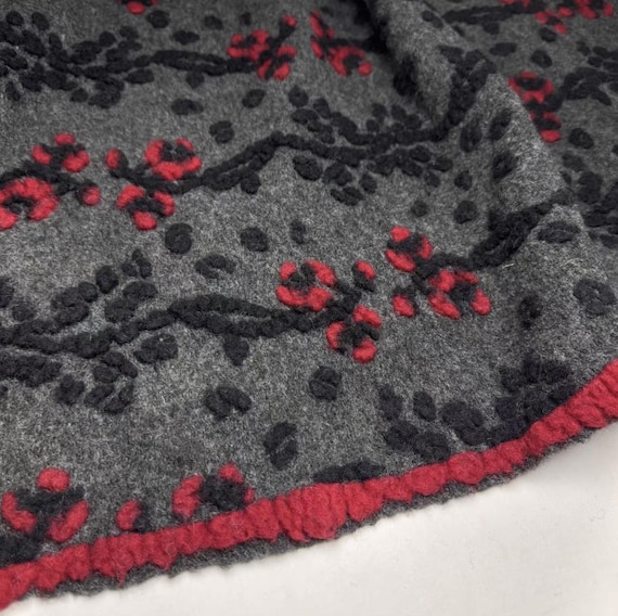Floral Knit wool fabric by the yard