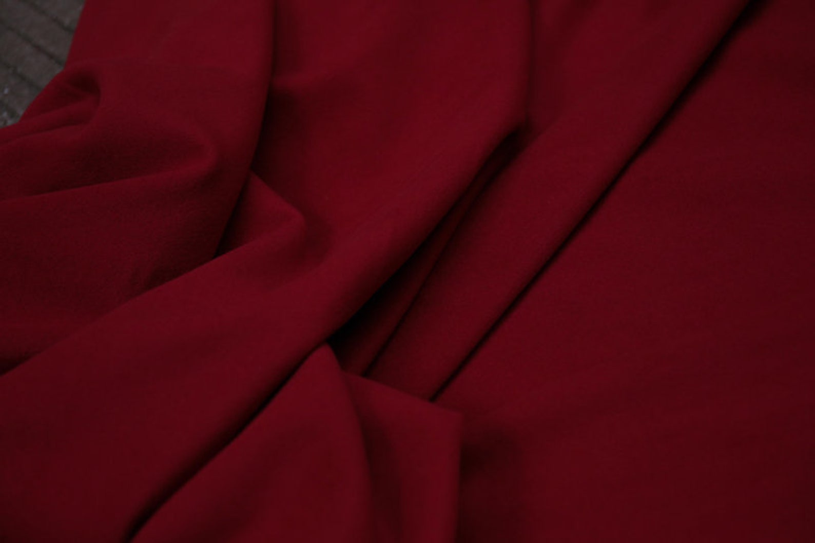 Red Cashmere wool fabric woolen fabric by the yard Etsy