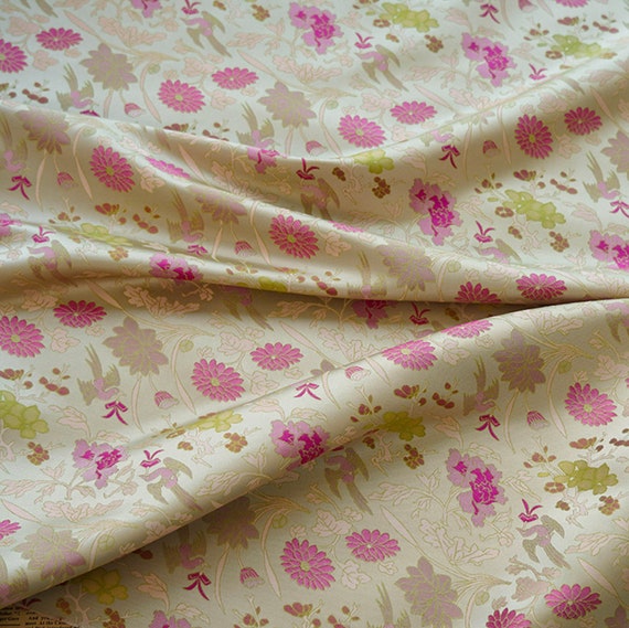 Jacquard brocade fabric by the yard