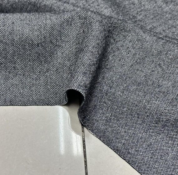 Herringbone wool fabric by the yard