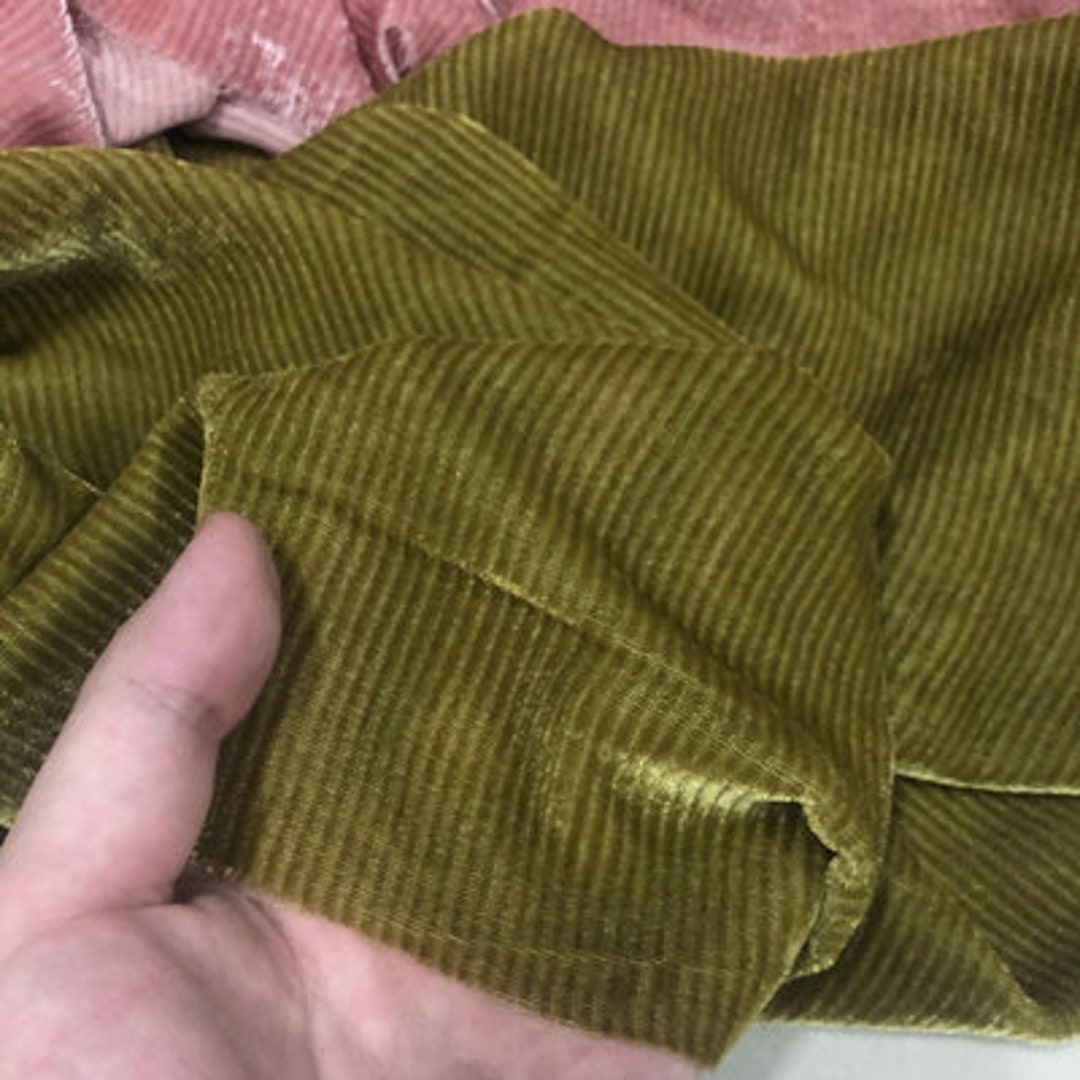 Silk Corduroy Fabric by the Yard - Etsy