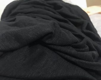 Knit linen jersey fabric by the yard