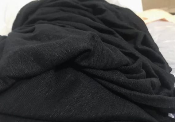 Knit linen jersey fabric by the yard