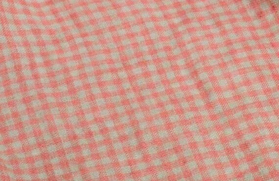 Plaid linen fabric by the yard