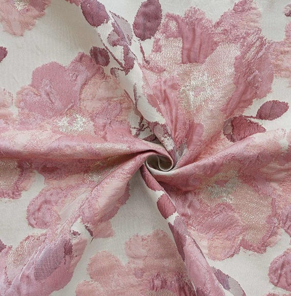 Jacquard brocade fabric by the yard