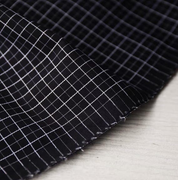 Plaid cotton fabric by the yard