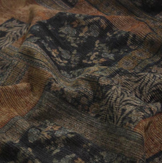 Print corduroy cotton fabric by the yard