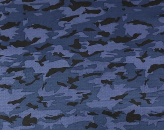 Camouflage linen fabric by the yard