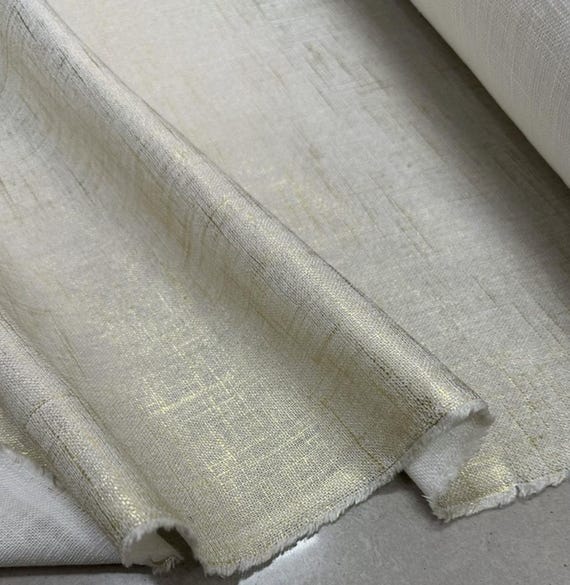 Metallic Linen fabric by the yard