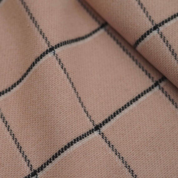 Plaid Wool fabric by the yard