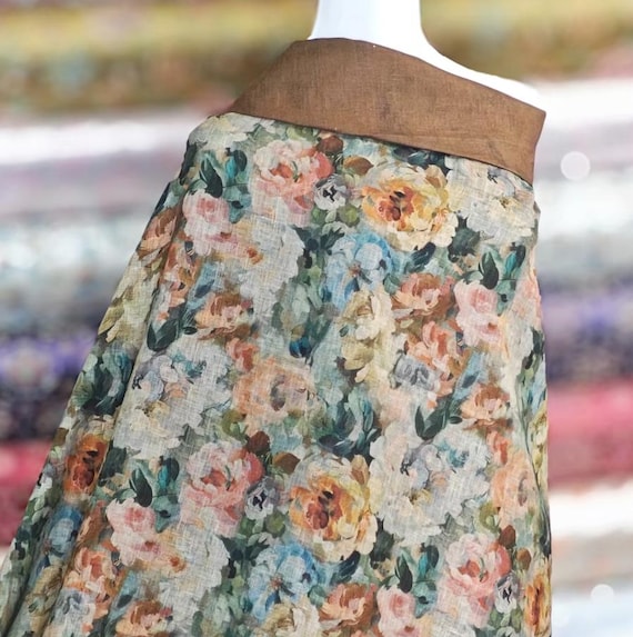 Print Hemp Fabric by the yard