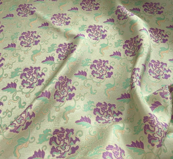 Multi Color Options Jacquard silk fabric by the yard