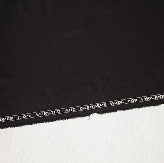 Plaid Worsted Wool fabric by the yard