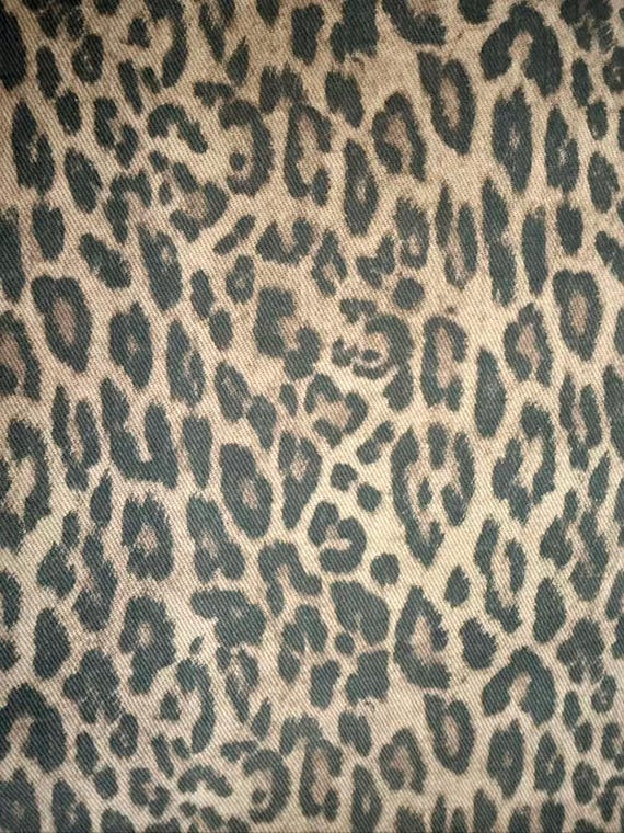 Animal pattern denim cotton fabric by the yard